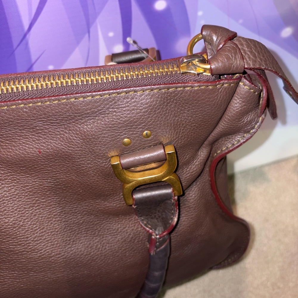 CHLOE MARCIE Dark Brown Leather HAND BAG - Picture 10 of 15